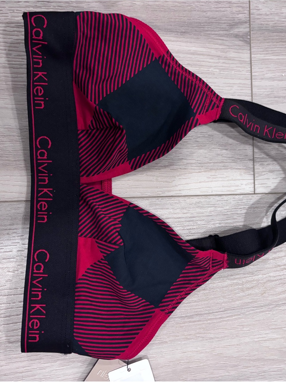 Calvin Klein Red and Black Wireless Bralette